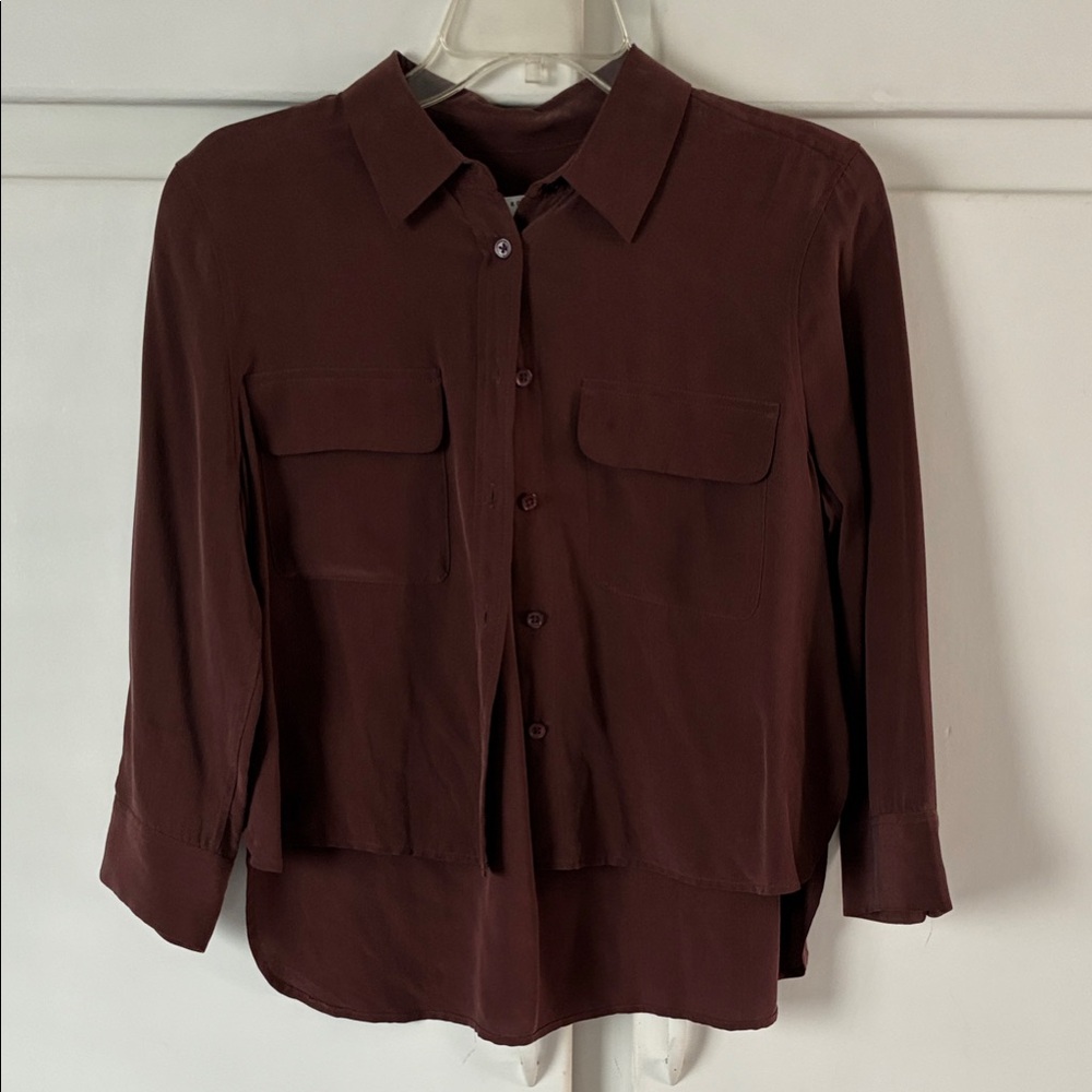 Equipment Dark Brown Button Down Shirt